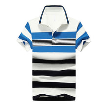 Load image into Gallery viewer, 92% Cotton Camisa Men Polo Shirt New Design 2018 Casual Striped Slim short sleeves ASIAN SIZE M-4XL