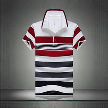 Load image into Gallery viewer, 92% Cotton Camisa Men Polo Shirt New Design 2018 Casual Striped Slim short sleeves ASIAN SIZE M-4XL