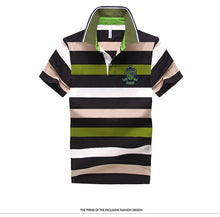 Load image into Gallery viewer, 92% Cotton Camisa Men Polo Shirt New Design 2018 Casual Striped Slim short sleeves ASIAN SIZE M-4XL