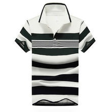 Load image into Gallery viewer, 92% Cotton Camisa Men Polo Shirt New Design 2018 Casual Striped Slim short sleeves ASIAN SIZE M-4XL