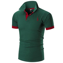 Load image into Gallery viewer, 2018 Mens Polo Shirt Brands Male Short Sleeve Casual Slim Solid Color Deer Embroidery Polo shirt