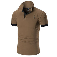 Load image into Gallery viewer, 2018 Mens Polo Shirt Brands Male Short Sleeve Casual Slim Solid Color Deer Embroidery Polo shirt