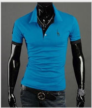 Load image into Gallery viewer, 2018 Mens Polo Shirt Brands Male Short Sleeve Casual Slim Solid Color Deer Embroidery Polo shirt