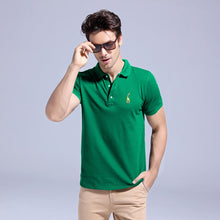 Load image into Gallery viewer, GustOmerD 2019 Brand Quality Cotton Polo Shirt Men Solid Slim Fit Short Sleeve Polos Men Fashion Giraffe Embroidery Men's Polo