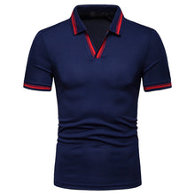 Load image into Gallery viewer, Dropping Modis Clothes Male Polos Casual V-Neck Short Sleeve Polo Shirt Men Streetwear