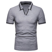 Load image into Gallery viewer, Dropping Modis Clothes Male Polos Casual V-Neck Short Sleeve Polo Shirt Men Streetwear