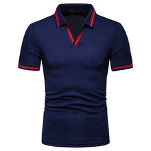 Load image into Gallery viewer, Dropping Modis Clothes Male Polos Casual V-Neck Short Sleeve Polo Shirt Men Streetwear