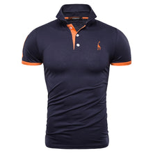 Load image into Gallery viewer, Dropshipping 16 Colors 100% Cotton Polo Giraffe Men's Polos Solid Slim Fit Embroidery Short Sleeve Polo Shirt Men US Size S-3XL