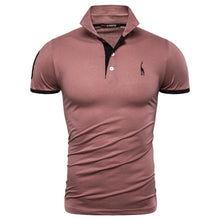 Load image into Gallery viewer, Dropshipping 16 Colors 100% Cotton Polo Giraffe Men's Polos Solid Slim Fit Embroidery Short Sleeve Polo Shirt Men US Size S-3XL