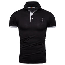 Load image into Gallery viewer, Dropshipping 16 Colors 100% Cotton Polo Giraffe Men's Polos Solid Slim Fit Embroidery Short Sleeve Polo Shirt Men US Size S-3XL