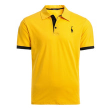Load image into Gallery viewer, Dropshipping 16 Colors 100% Cotton Polo Giraffe Men's Polos Solid Slim Fit Embroidery Short Sleeve Polo Shirt Men US Size S-3XL