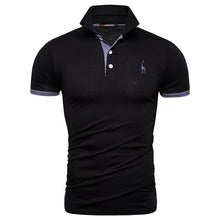 Load image into Gallery viewer, Dropshipping 16 Colors 100% Cotton Polo Giraffe Men's Polos Solid Slim Fit Embroidery Short Sleeve Polo Shirt Men US Size S-3XL