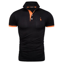 Load image into Gallery viewer, Dropshipping 16 Colors 100% Cotton Polo Giraffe Men's Polos Solid Slim Fit Embroidery Short Sleeve Polo Shirt Men US Size S-3XL