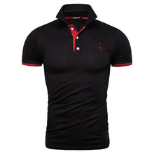 Load image into Gallery viewer, Dropshipping 16 Colors 100% Cotton Polo Giraffe Men's Polos Solid Slim Fit Embroidery Short Sleeve Polo Shirt Men US Size S-3XL