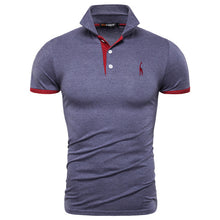 Load image into Gallery viewer, Dropshipping 16 Colors 100% Cotton Polo Giraffe Men's Polos Solid Slim Fit Embroidery Short Sleeve Polo Shirt Men US Size S-3XL